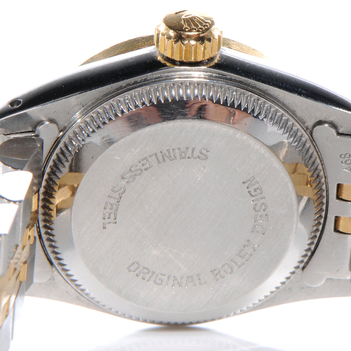 Stainless Steel 18K Yellow Gold Diamond Oyster Perpetual Watch