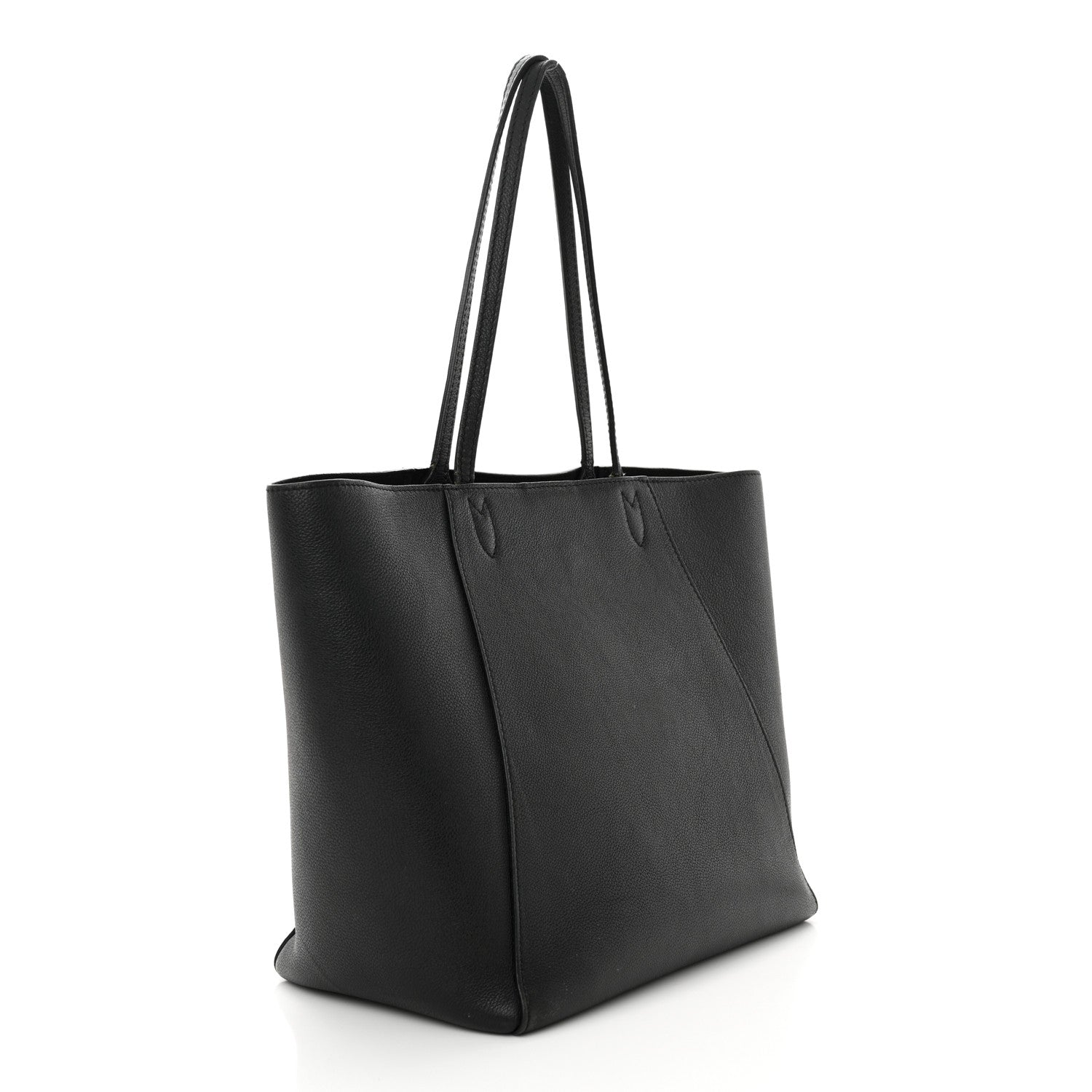 Louis Vuitton Calfskin Lockme Cabas Black 3 of 23