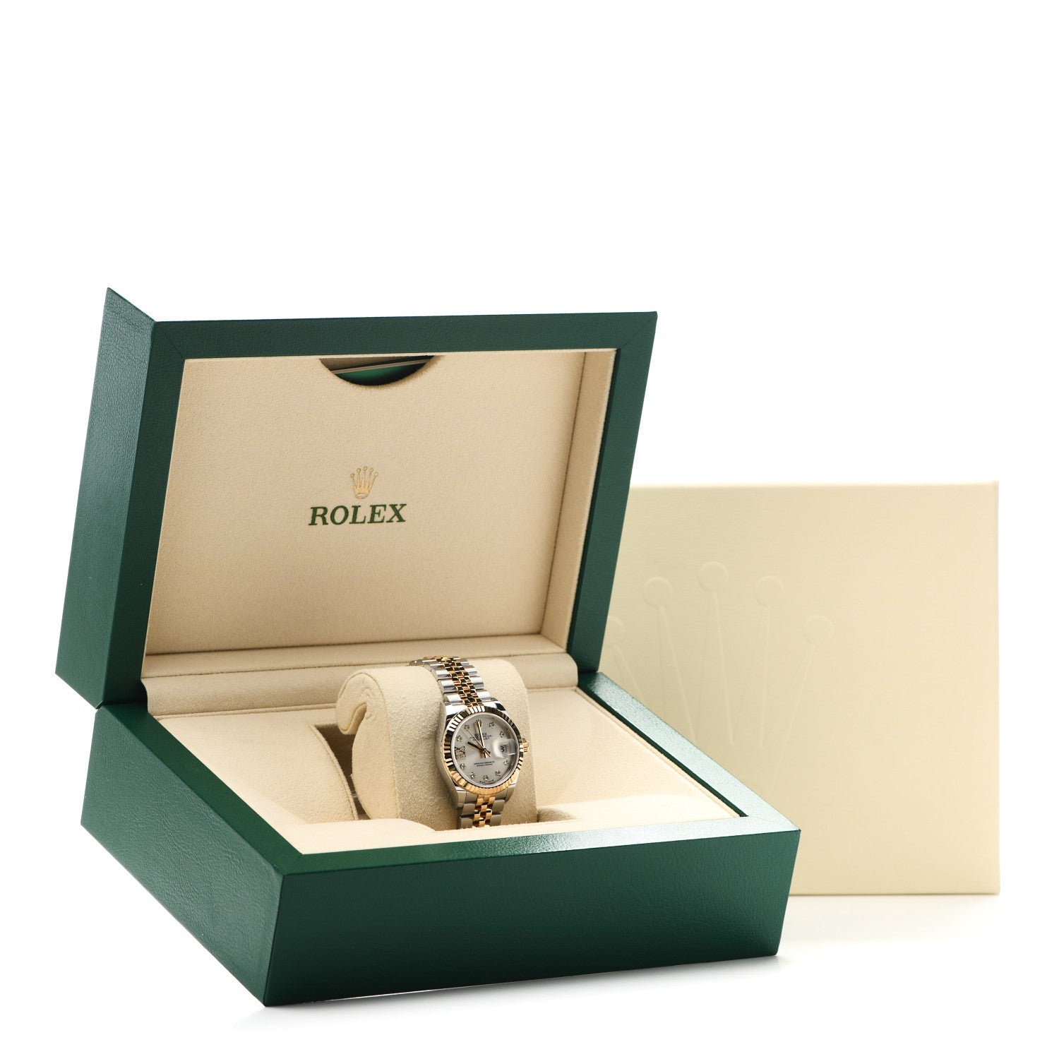 Rolex Stainless Steel 18K Yellow Gold Diamond 28mm Oyster Perpetual Datejust Watch Silver 279173 6 of 6