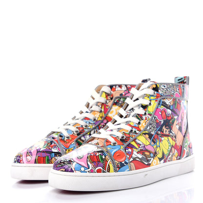 Christian Louboutin Mens Creative Super Loubi Print Orlato Flat Sneakers 41 Multicolor 3 of 12