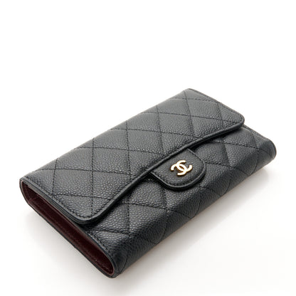 Chanel Caviar Quilted Long Flap Wallet Black 4 of 11