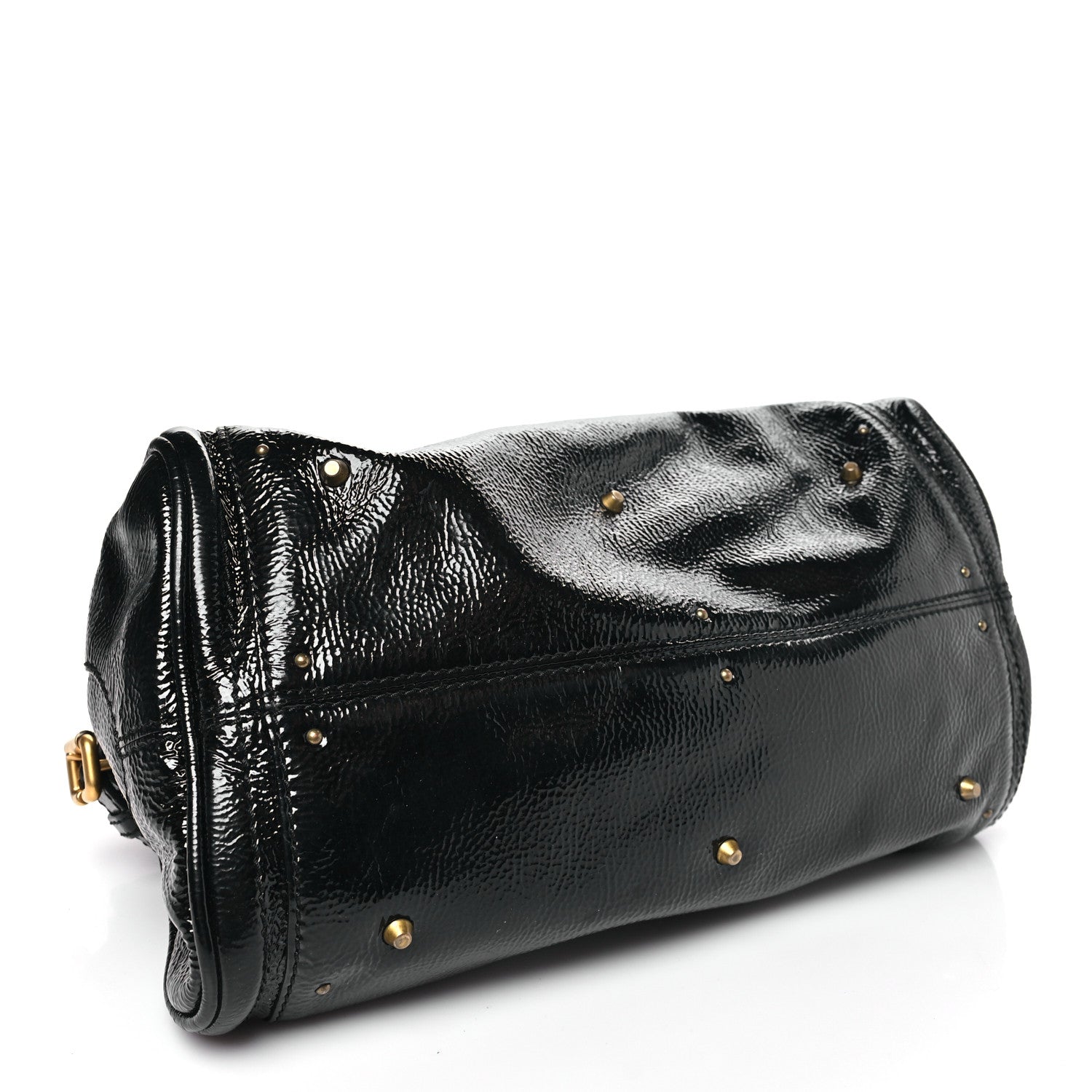 Chloe Crinkled Patent Medium Paddington Satchel Black 4 of 9