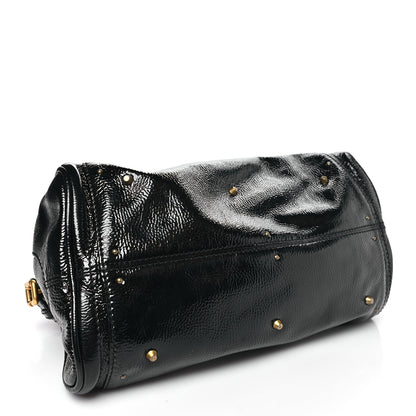 Chloe Crinkled Patent Medium Paddington Satchel Black 4 of 9