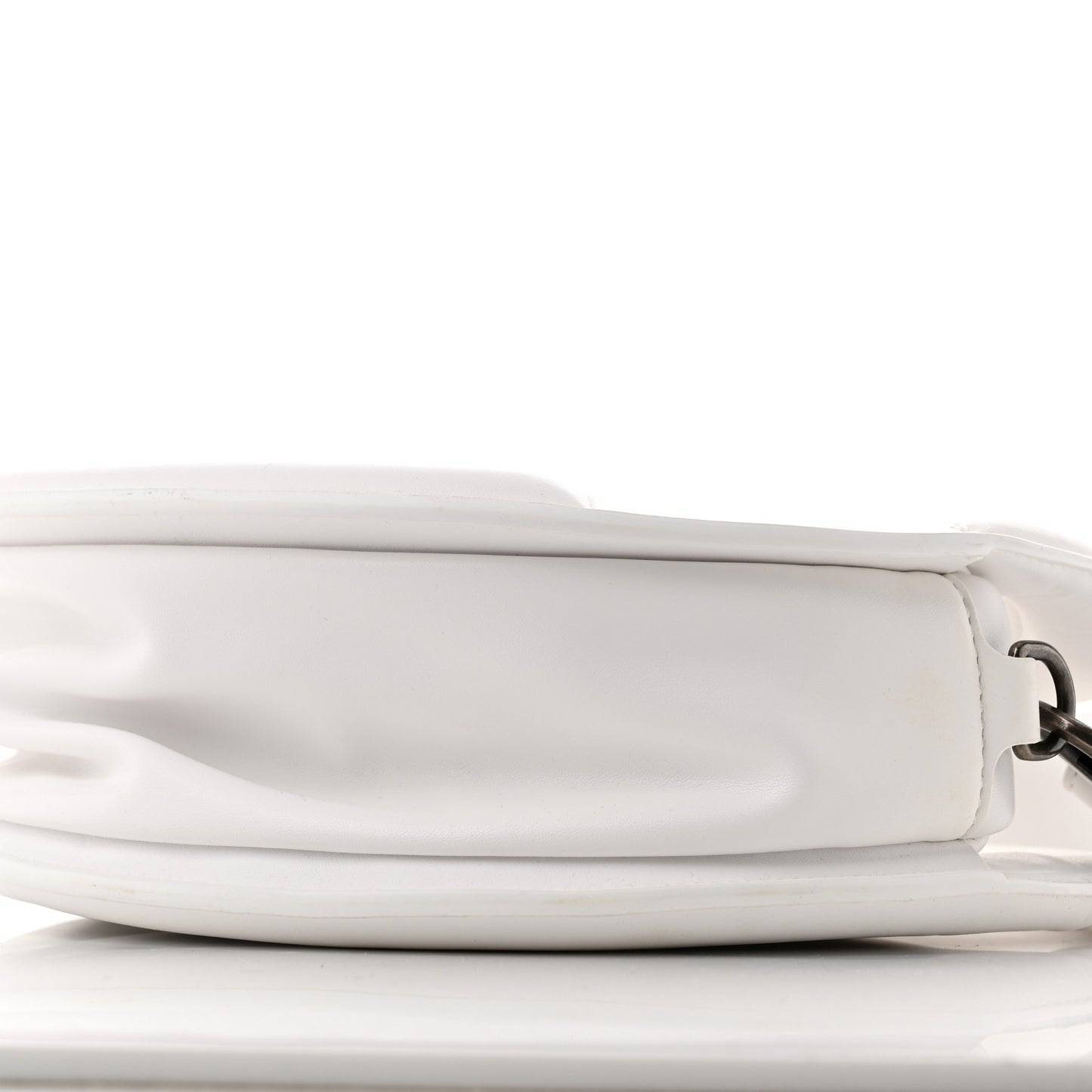 Vegan Leather Major Circle Bag White