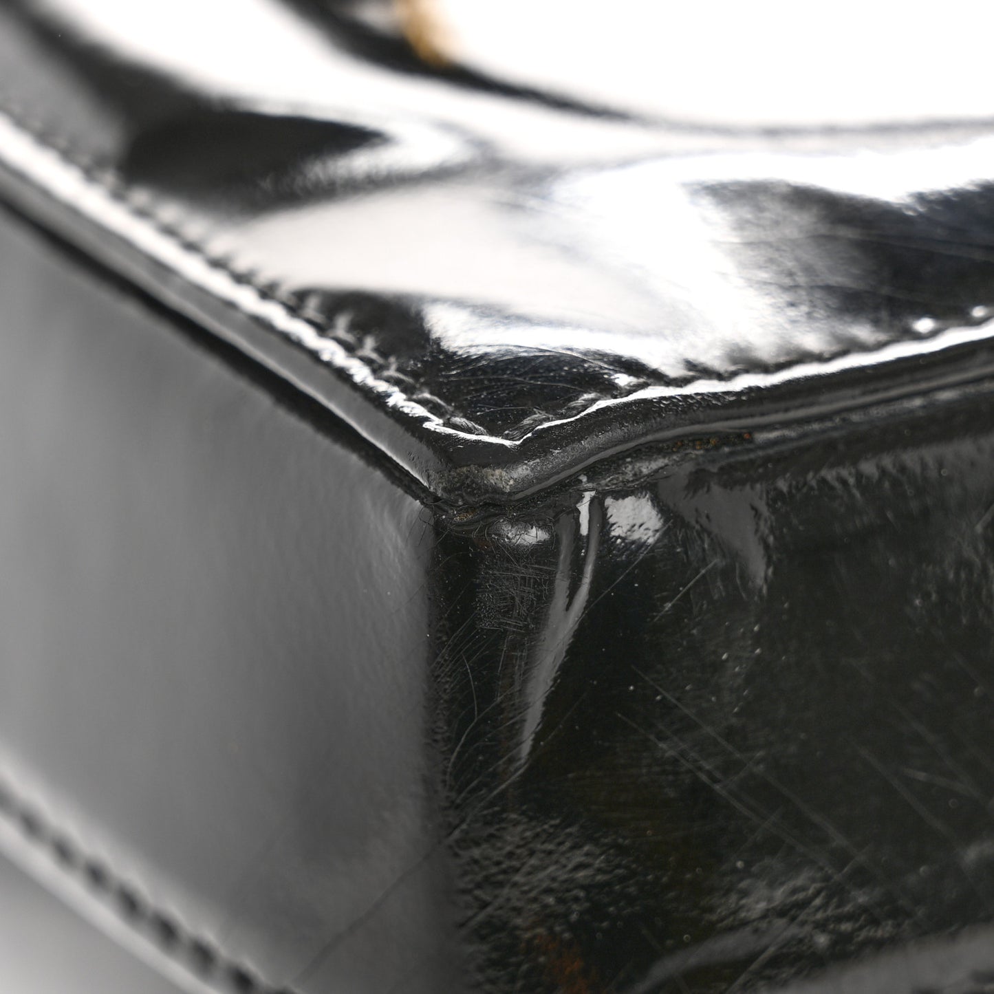 Patent CC Vanity Cosmetic Case Black