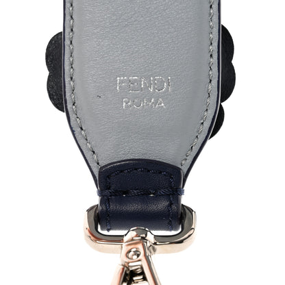 Fendi Vitello Dolce Flowerland Bi-Color Studded Strap You Blueberry Azzurro Polvere Multicolor 3 of 5