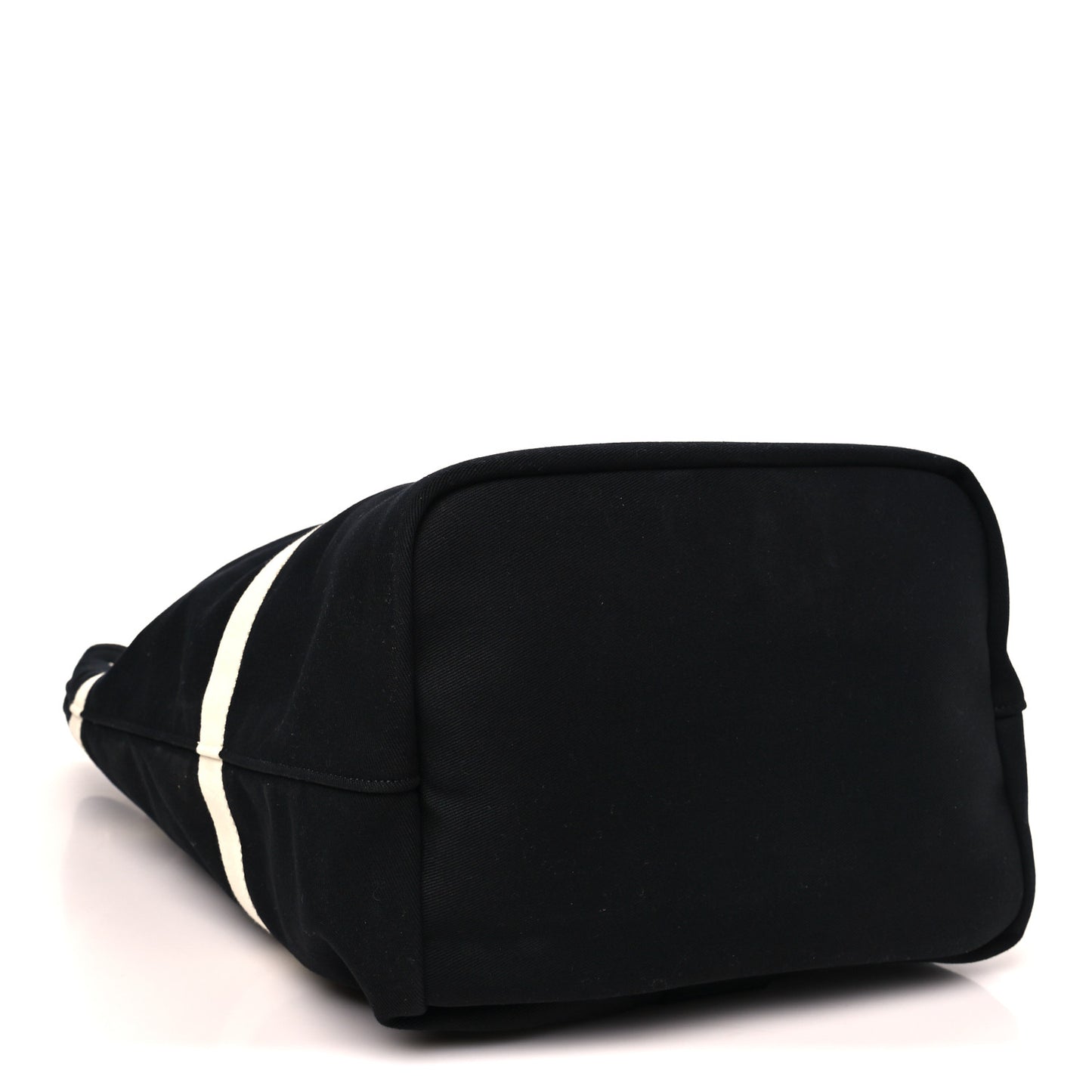 Canvas Rive Gauche Drawstring Backpack Black White