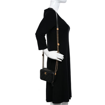 Chanel Caviar Quilted Twist Your Buttons Clutch With Chain Black 2 of 10