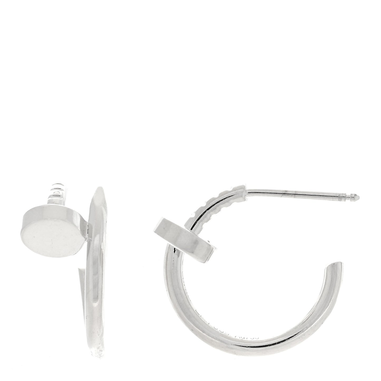 18K White Gold Juste Un Clou Hoop Earrings