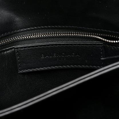 Balenciaga Snakeskin Classic Silver Hardware Envelope Strap Clutch 8 of 11