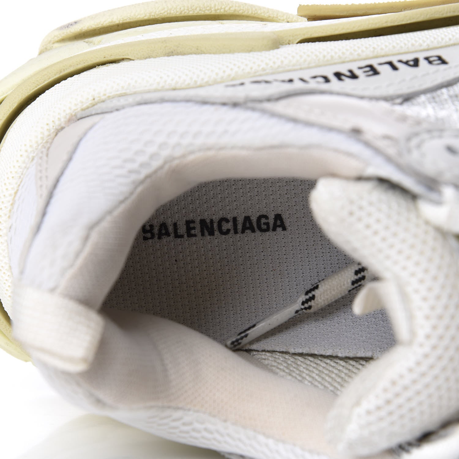 Balenciaga Fabric Mesh Womens Triple S Sneakers 37 White 7 of 8