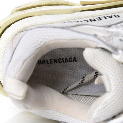 Balenciaga Fabric Mesh Womens Triple S Sneakers 37 White 7 of 8