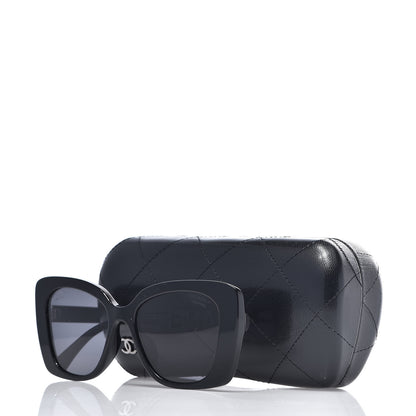 Chanel Acetate Strass Polarized Square Sunglasses 5422-B Black 8 of 8