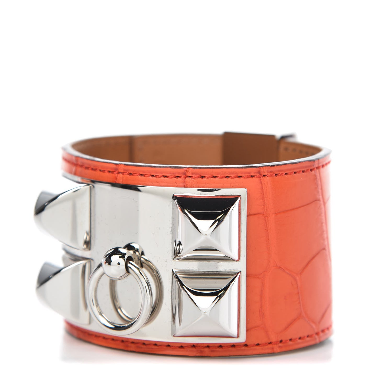 Matte Alligator Collier De Chien CDC Bracelet S Orange Poppy