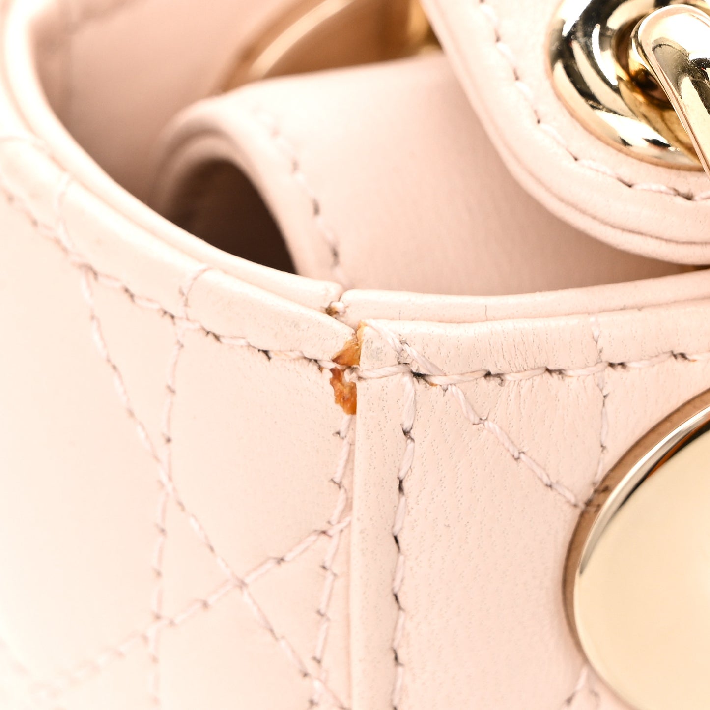 Lambskin Cannage Mini Lady Dior Aesthetic Beige