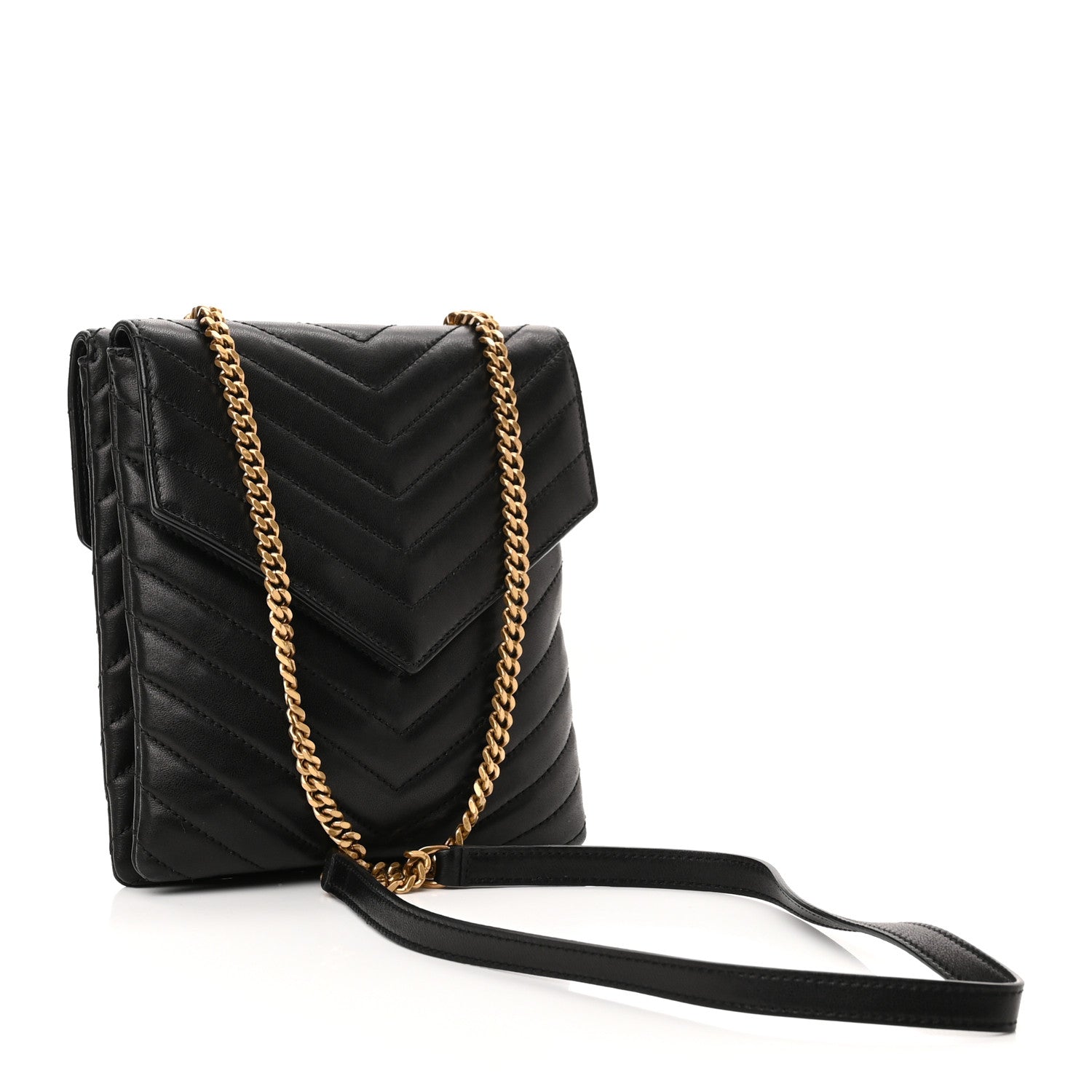 Saint Laurent Lambskin Quilted Double Flap Bag Black 3 of 10
