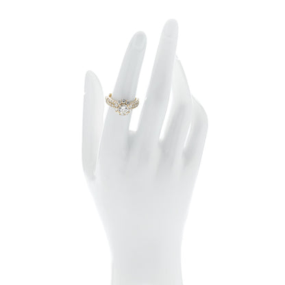 Parker & West by FASHIONPHILE 18K Yellow Gold Diamond 1.01ct Halo Engagement Ring 53 6.25 2 of 10