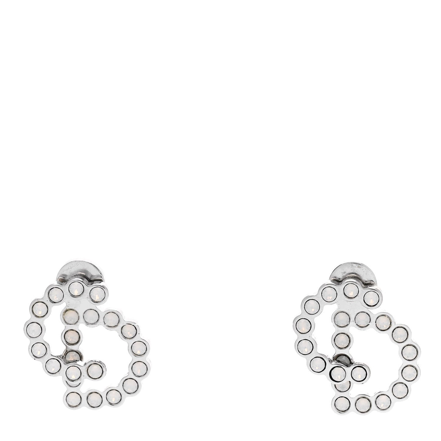 Crystal CD Earrings Silver