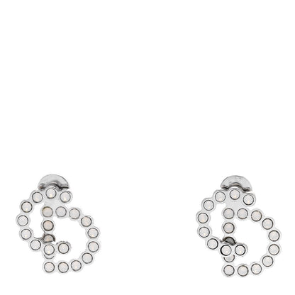 Christian Dior Crystal CD Earrings Silver 1 of 4
