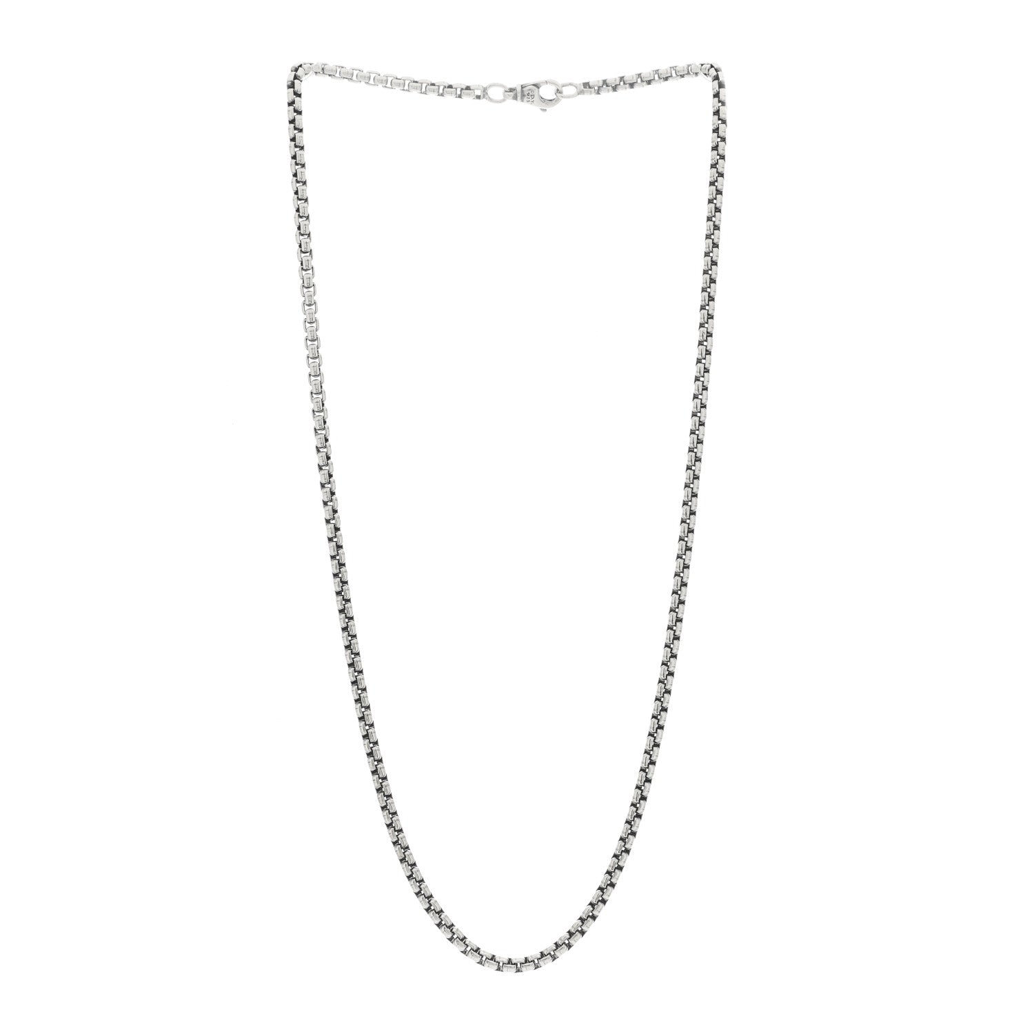 David Yurman Sterling Silver 3.6mm Box Chain Necklace 20" 2 of 4