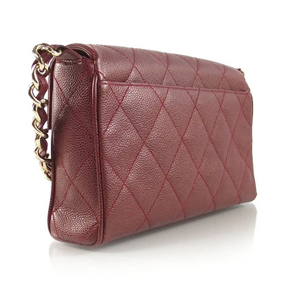 Chanel Caviar Quilted Flap Bag Red 3 of 10