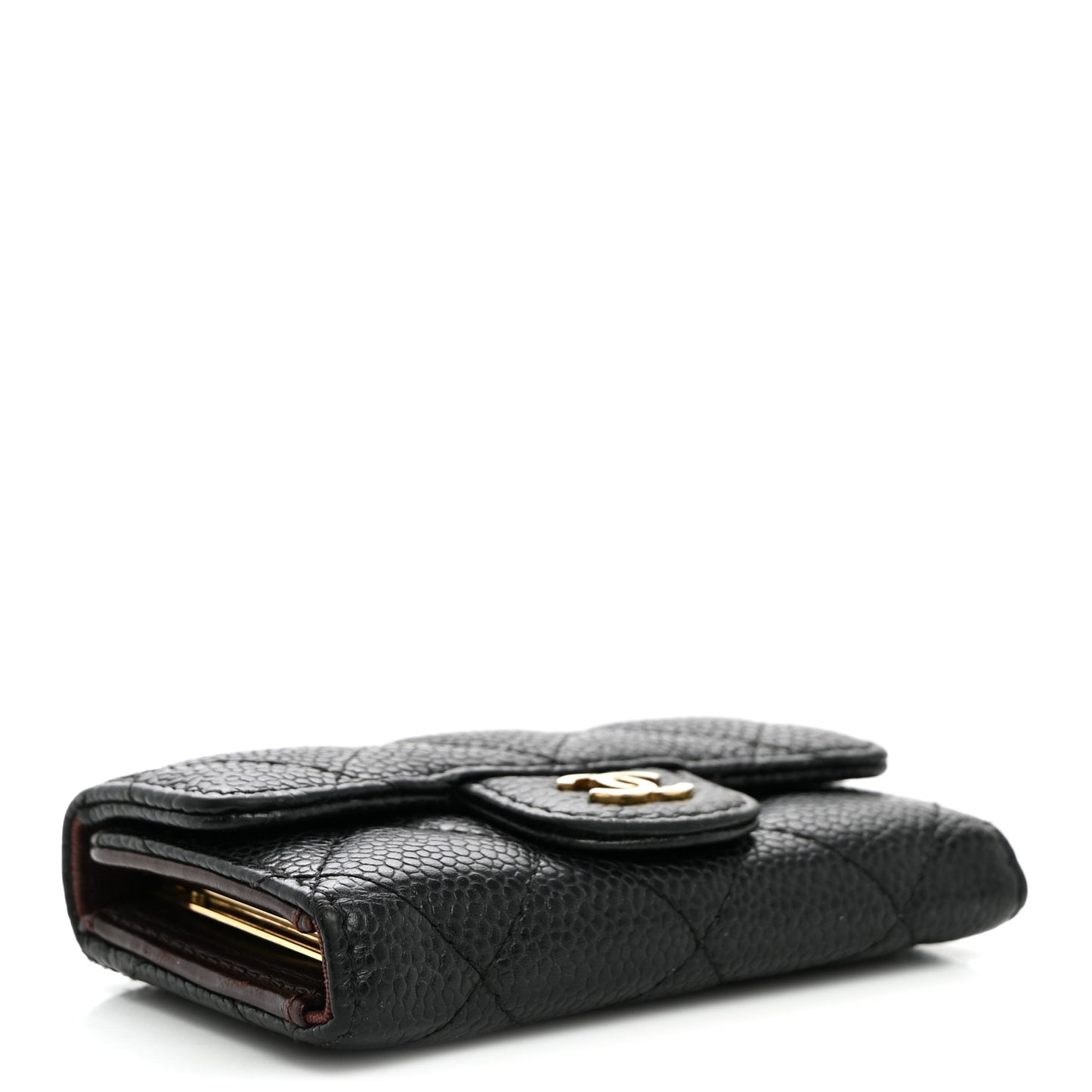 Caviar Quilted 6 Key Holder Black