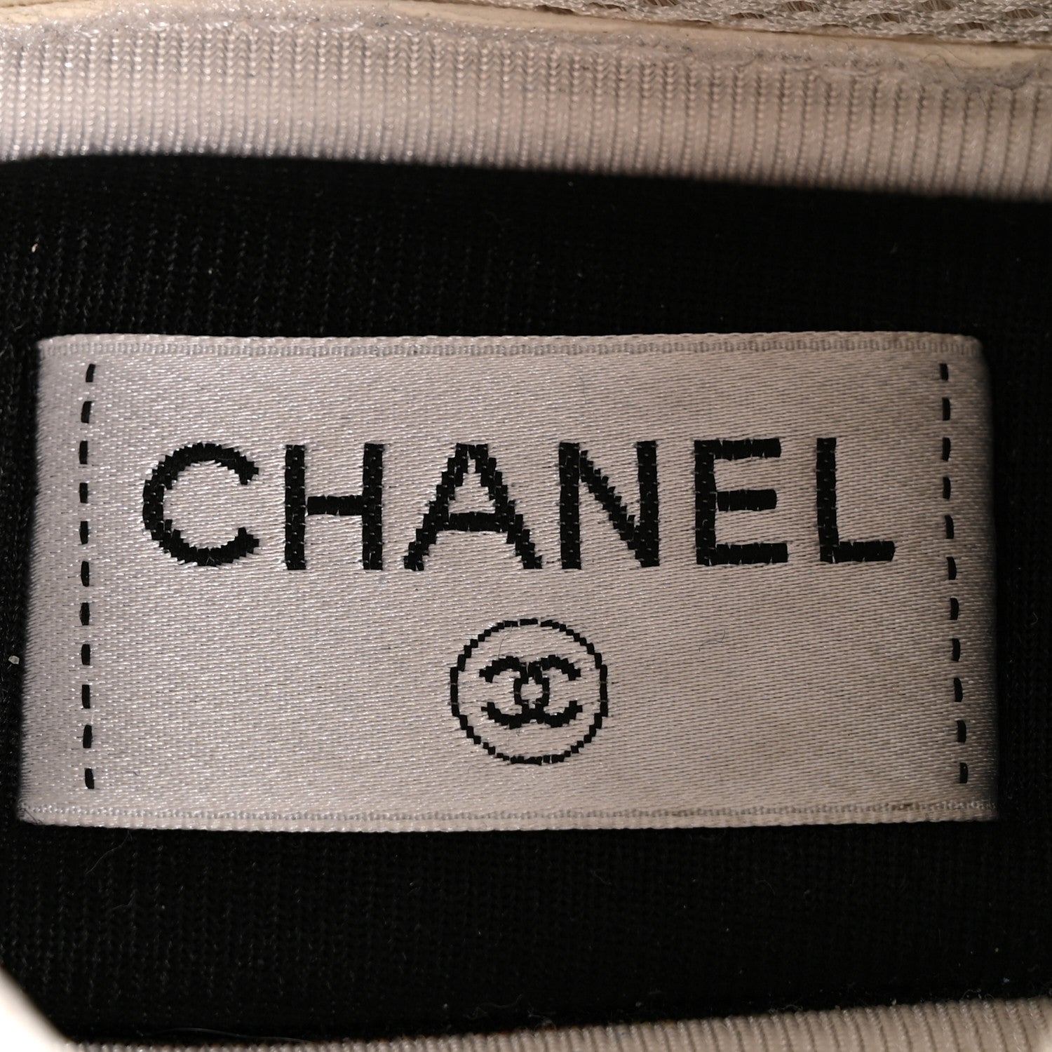 Chanel Fabric Laminated Calfskin Stretch CC Sneakers 36 White Silver 8 of 10