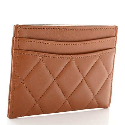 Chanel Lambskin Quilted Card Holder Brown 3 of 9