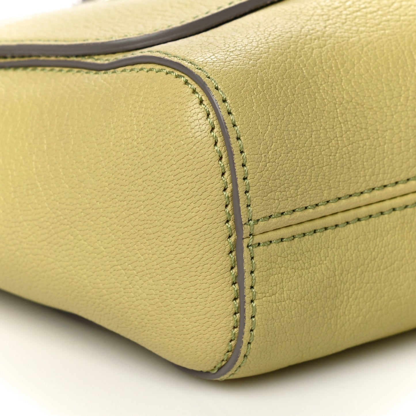 Glossy Goatskin Small Lily Flap Pistachio