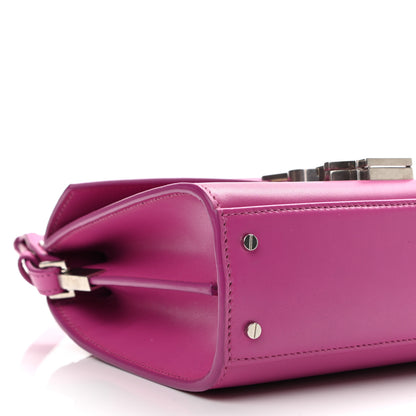 Saint Laurent Calfskin Mini Classic Monogram Cassandra Top Handle Bag Electric Fuchsia 9 of 10