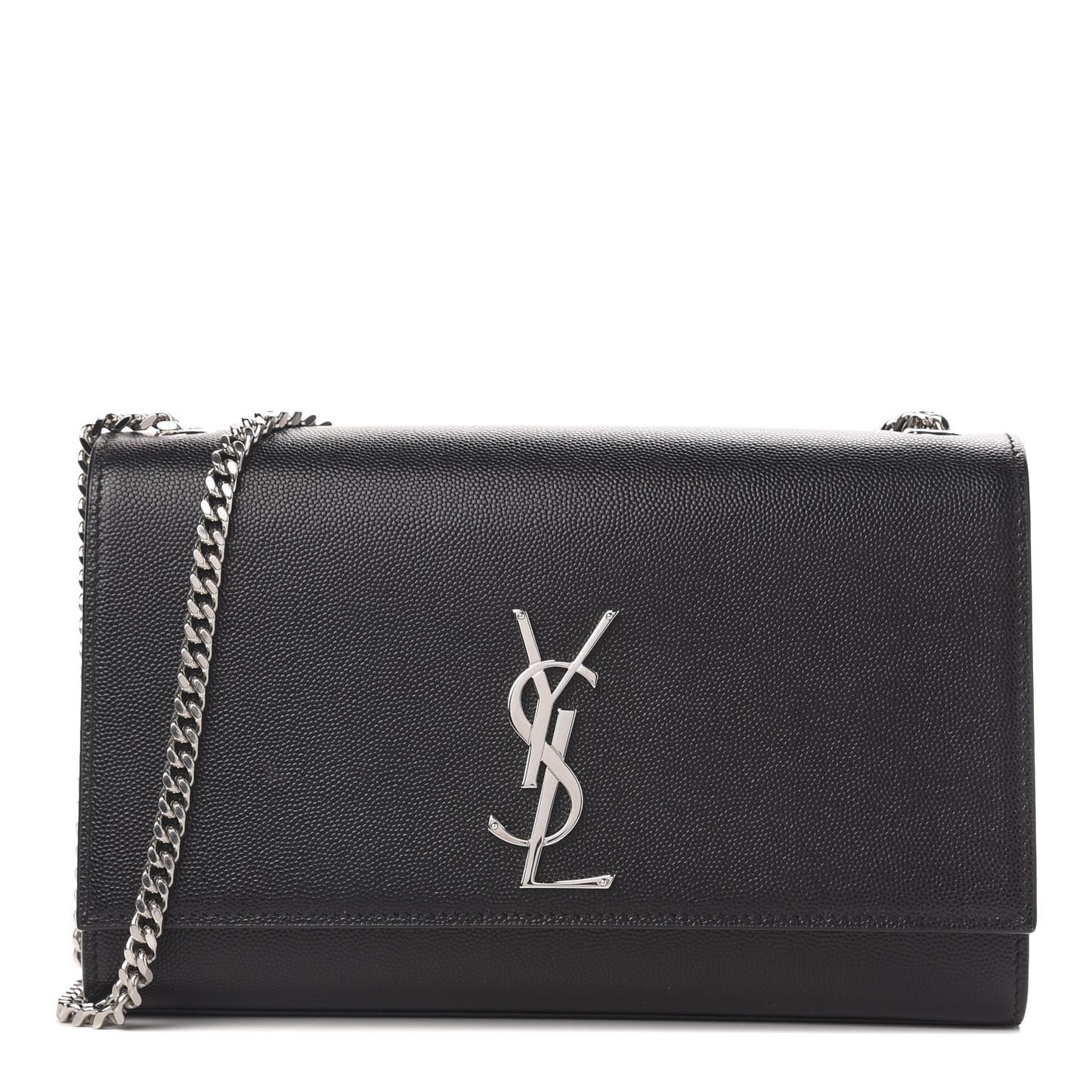 Grain De Poudre Medium Classic Monogram Kate Satchel Black