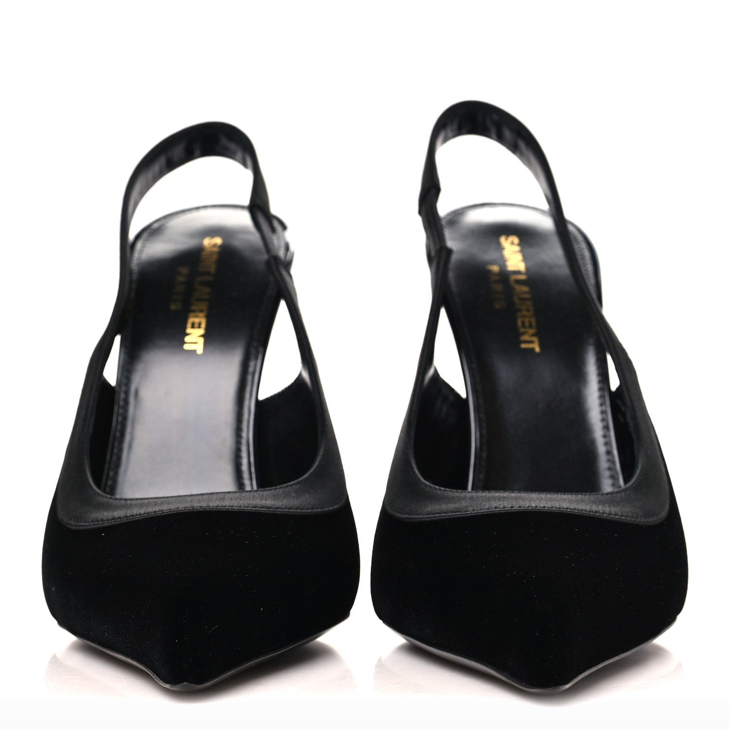 Saint Laurent Velluto Master Raso Regale Victoire 115 Slingback Pumps 38.5 3 of 10