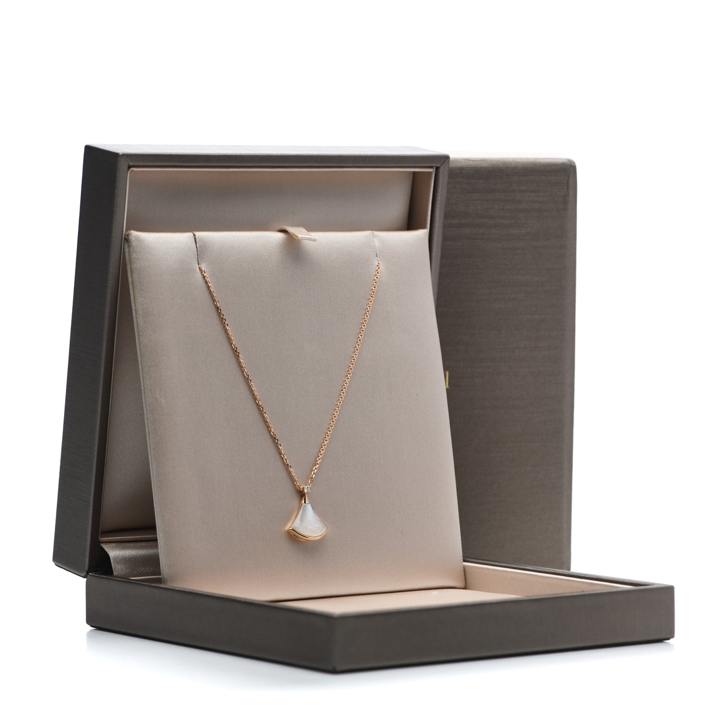 18K Rose Gold Diamond Mother of Pearl Small Divas' Dream Pendant Necklace