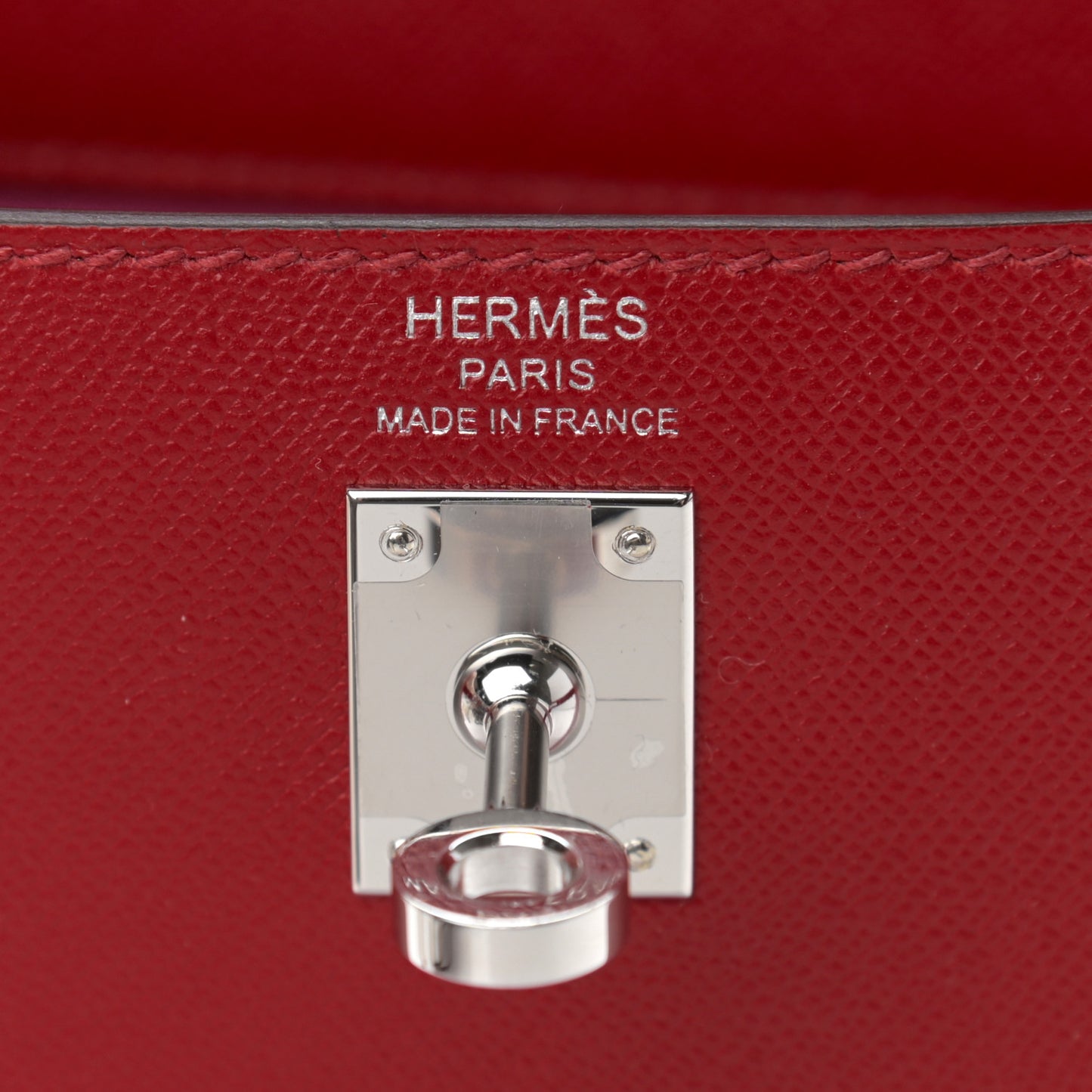 Madame Calfskin Verso Kelly Sellier 25 Rouge Piment Rose Pourpre
