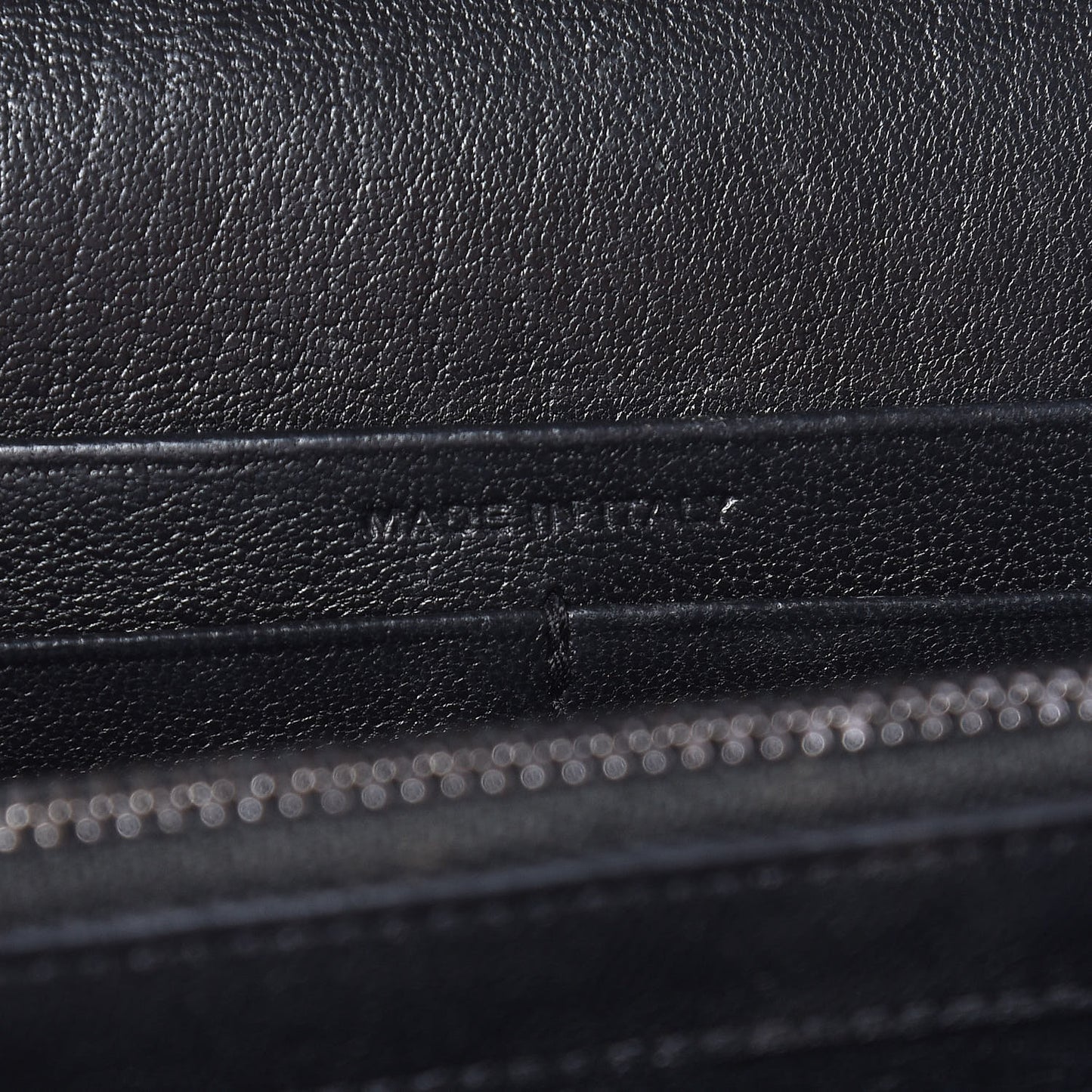 Sheepskin Tri-Quilt Monogram Envelope Chain Wallet Black