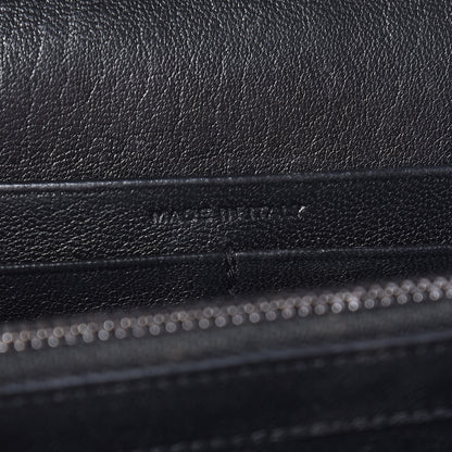 Saint Laurent Sheepskin Tri-Quilt Monogram Envelope Chain Wallet Black 9 of 10