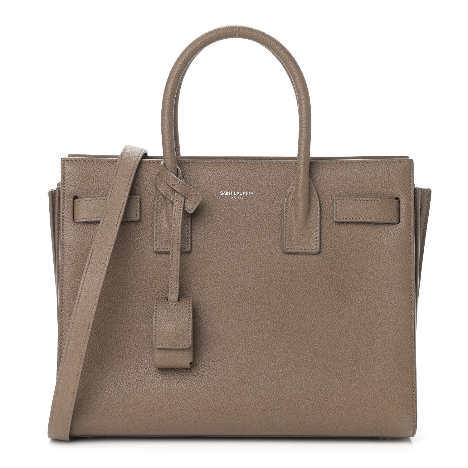 Saint Laurent Grained Calfskin Small Sac De Jour Taupe 1 of 10