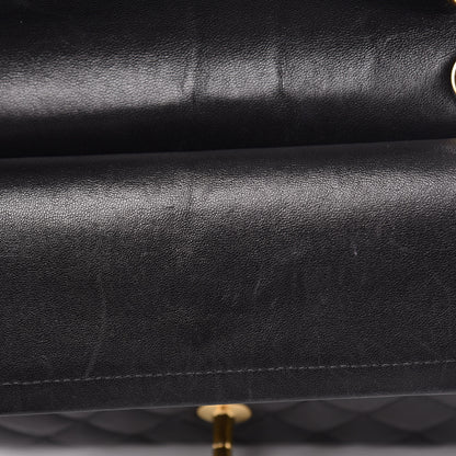 Chanel Lambskin Quilted Medium Double Flap Black 15 of 17