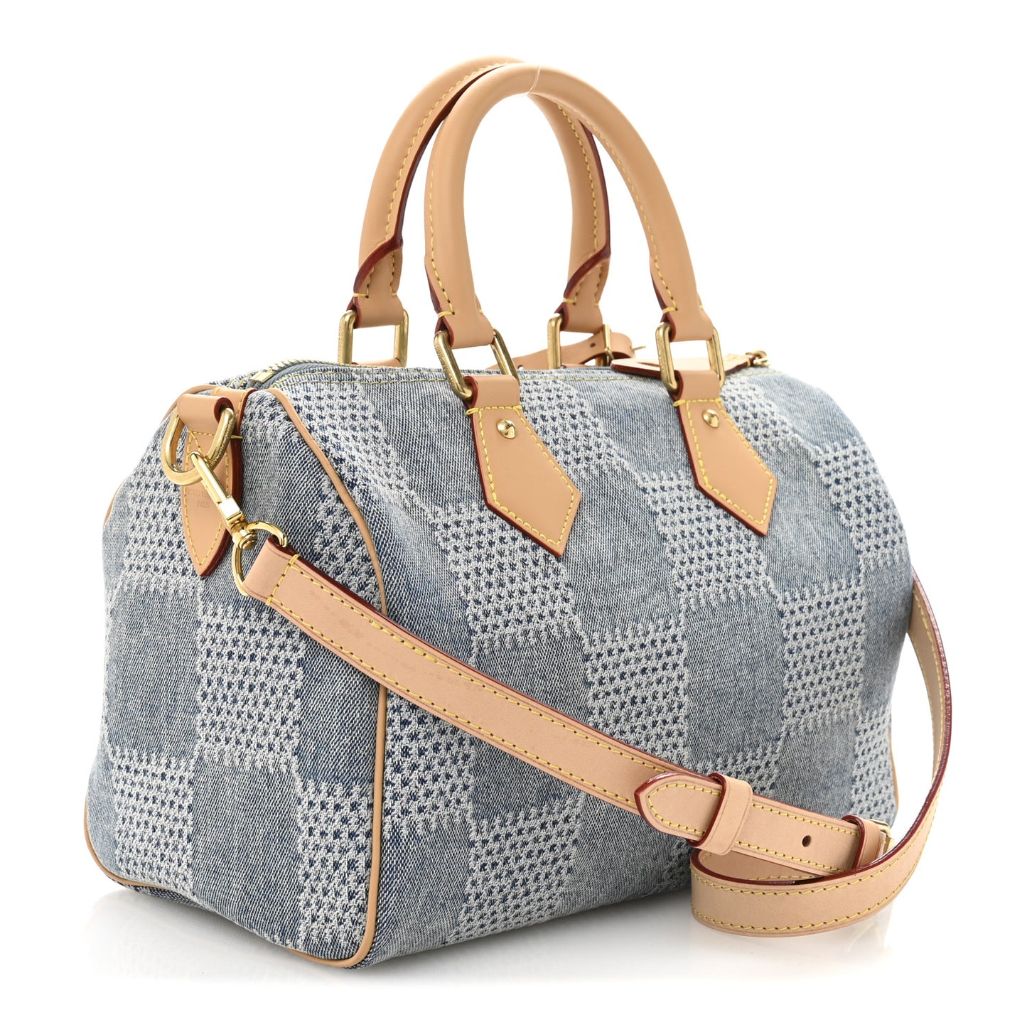 Damier Denim 3D Speedy Bandouliere 25 Bleu