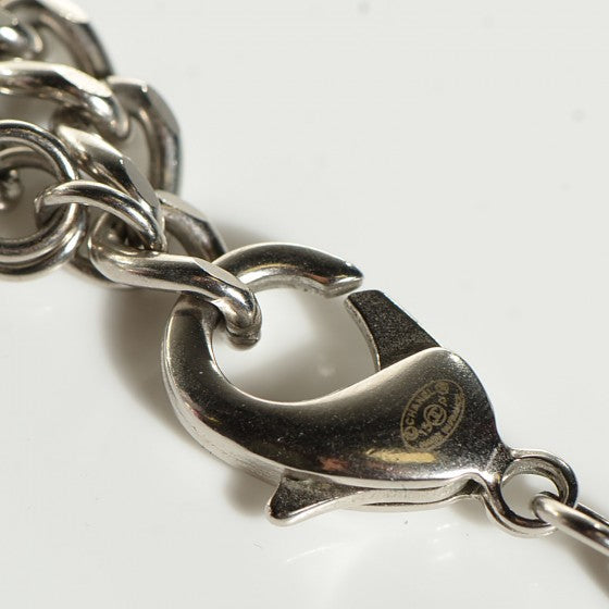 Chanel Pearl CC Multi Strand Necklace Silver 7 of 18