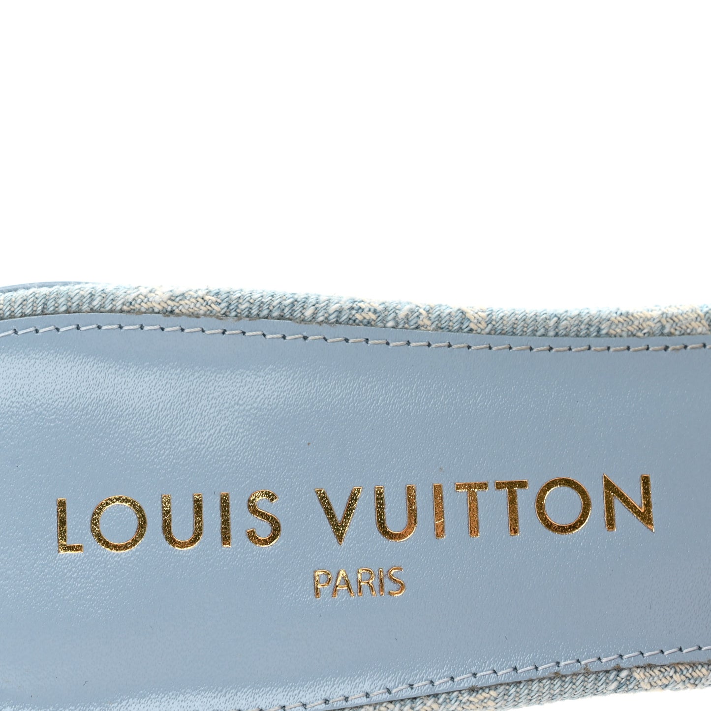 Monogram Denim 6AM Mules 40 Light Blue