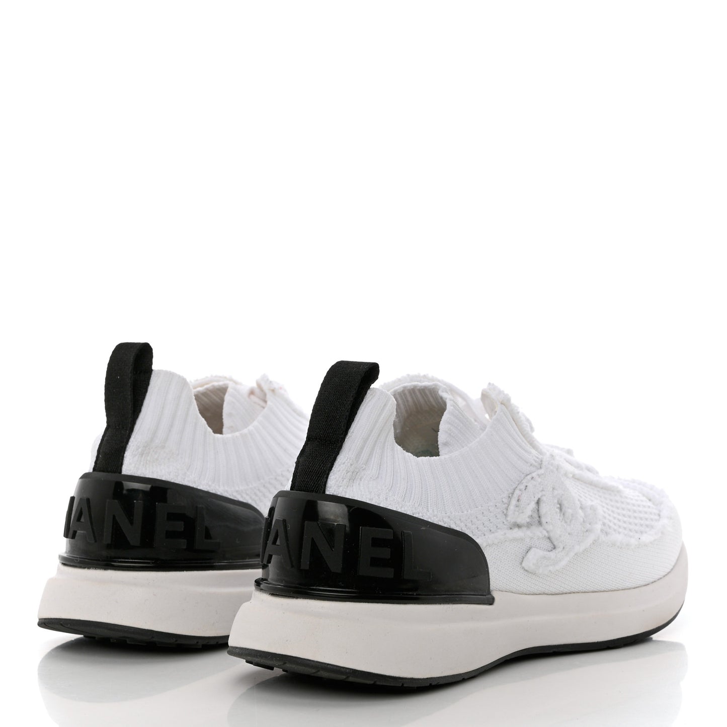 Fabric Logo Sneakers 37 White
