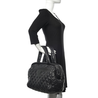Chanel Nylon Coco Cocoon Bowler Black 2 of 15