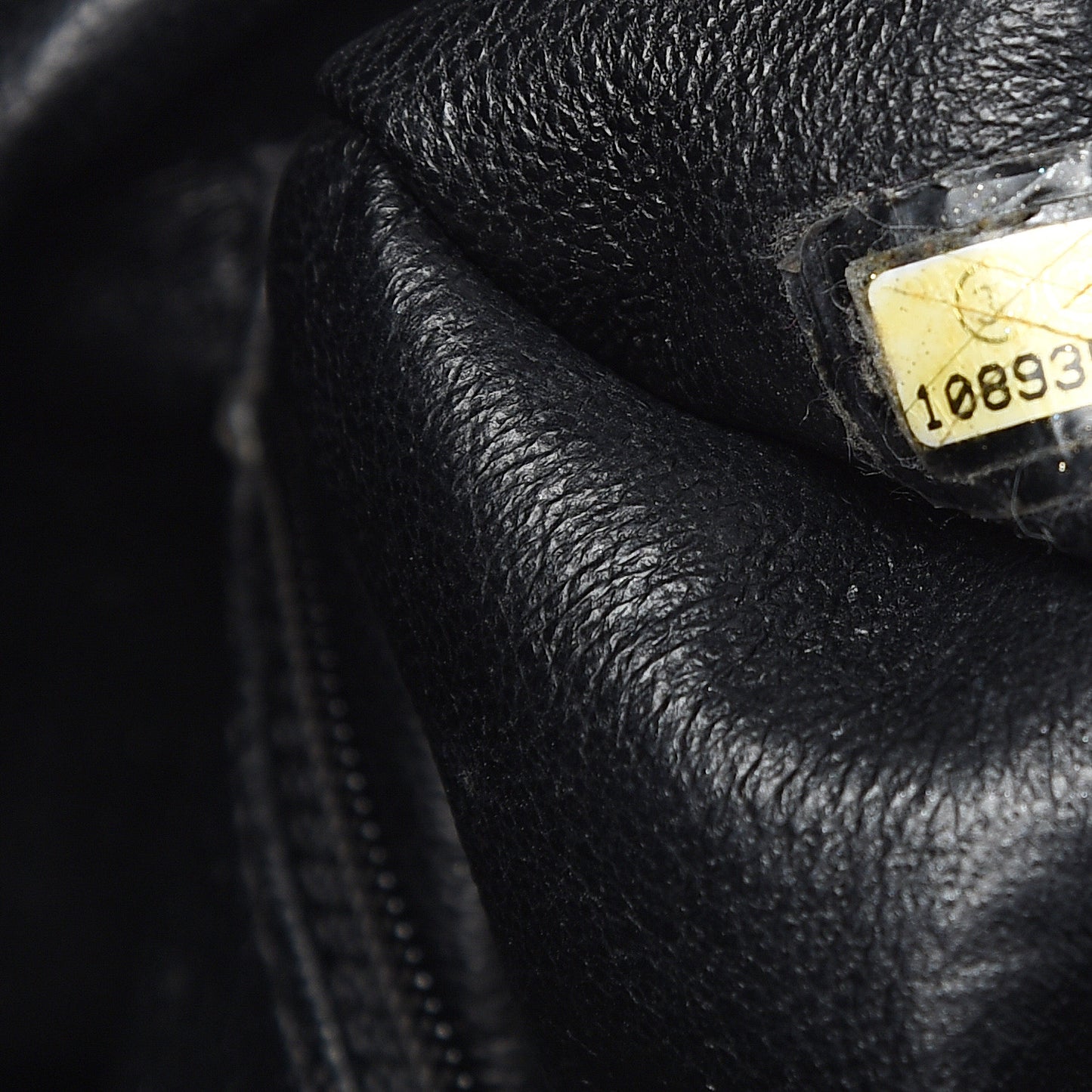 Glazed Calfskin East West Modern Chain Tote Black