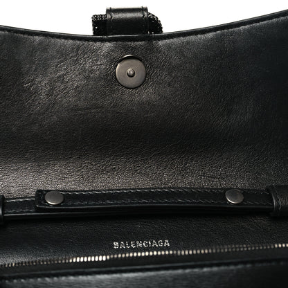 Balenciaga Calfskin Strass Monochrome Hourglass Chain Bag Black 11 of 11