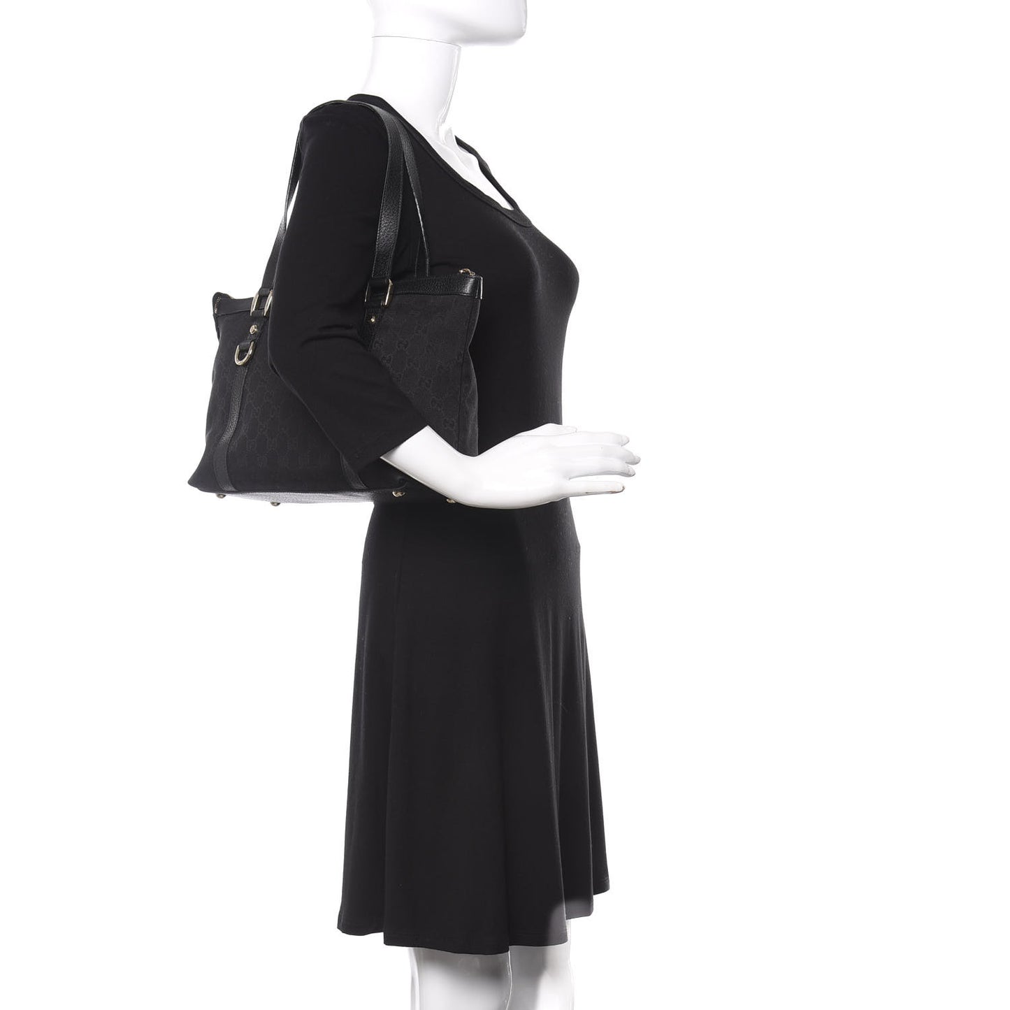 Monogram Abbey Medium Tote Black