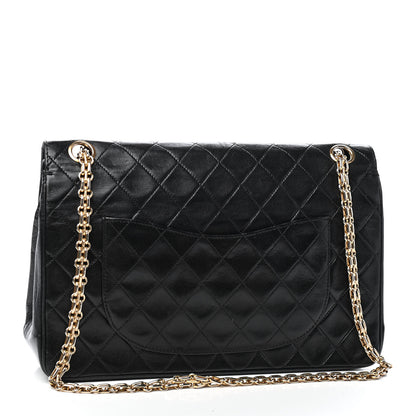 Chanel Lambskin Quilted Medium Double Flap Bijoux Chain Black 3 of 11