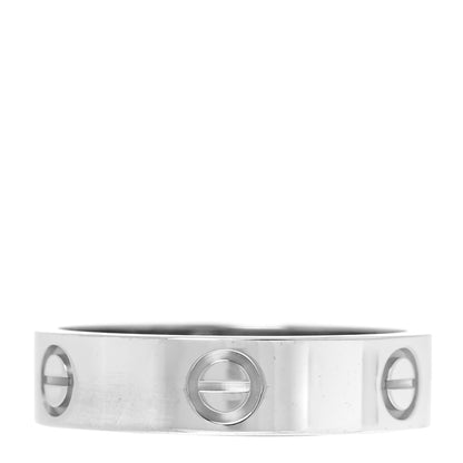 Cartier 18K White Gold 5.5mm LOVE Ring 62 10 1 of 4