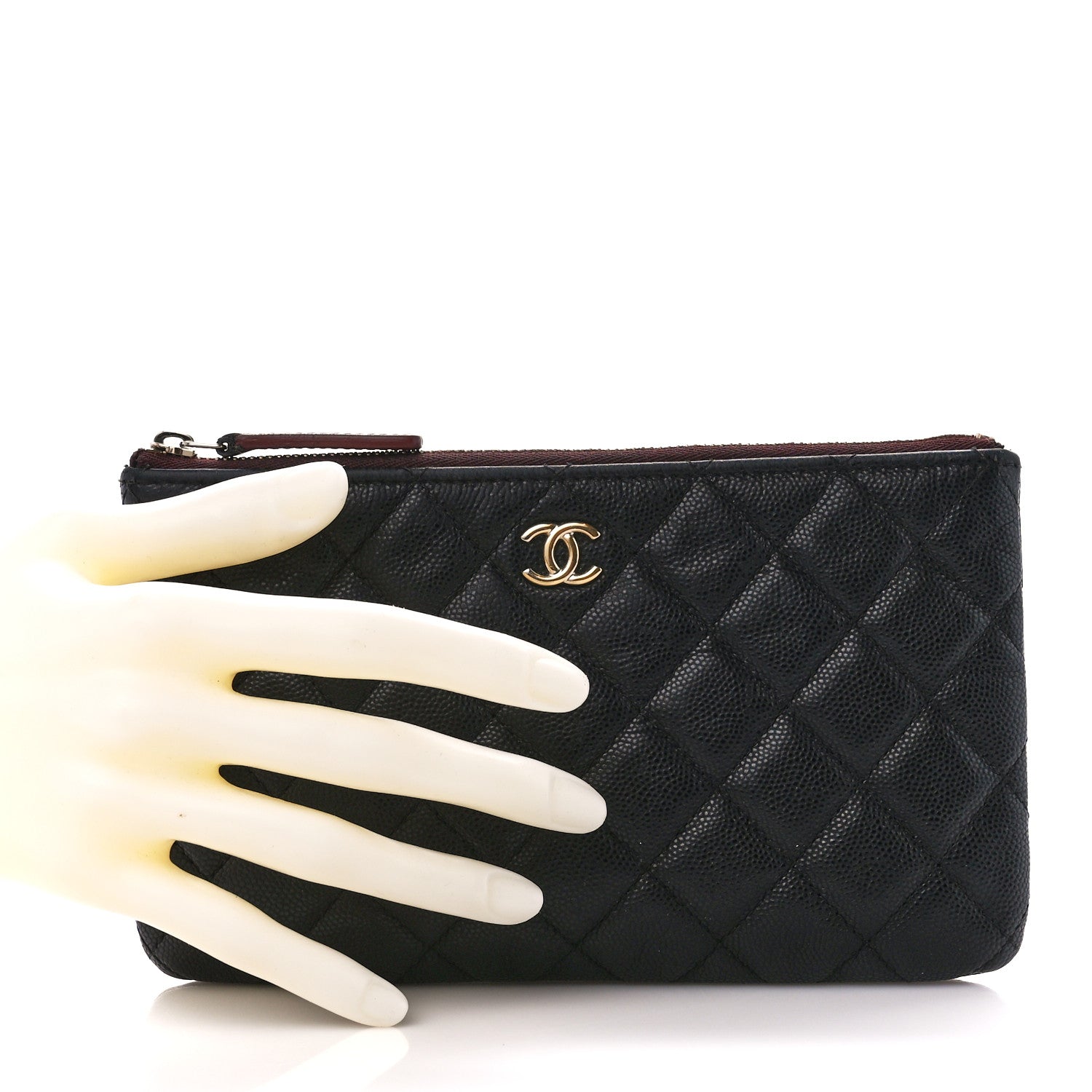 Chanel Caviar Quilted Cosmetic Case Black 2 of 13
