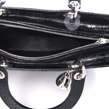 Christian Dior Crocodile Large Lady Dior Black 4 of 4